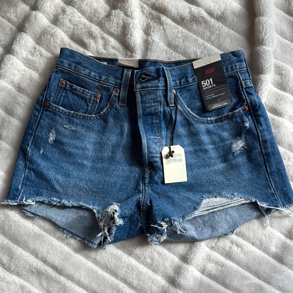 Levi's Women's Blue Denim Shorts